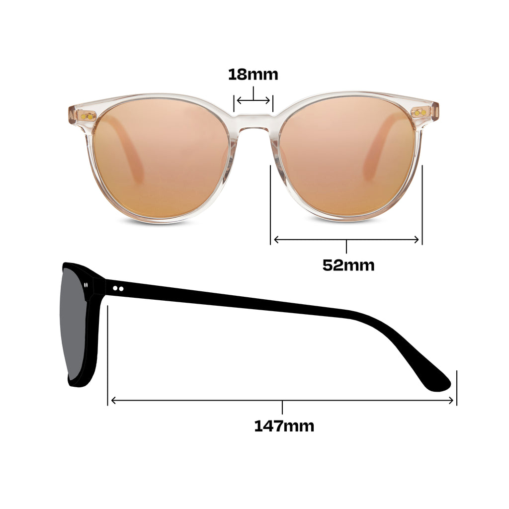 Bellini Champagne Crystal Handcrafted Sunglasses