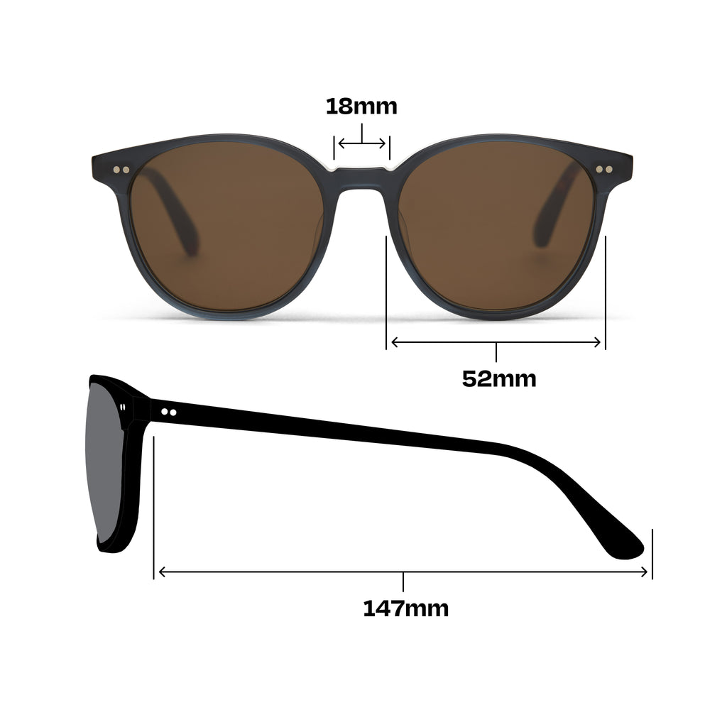 Bellini Black Teal Handcrafted Sunglasses