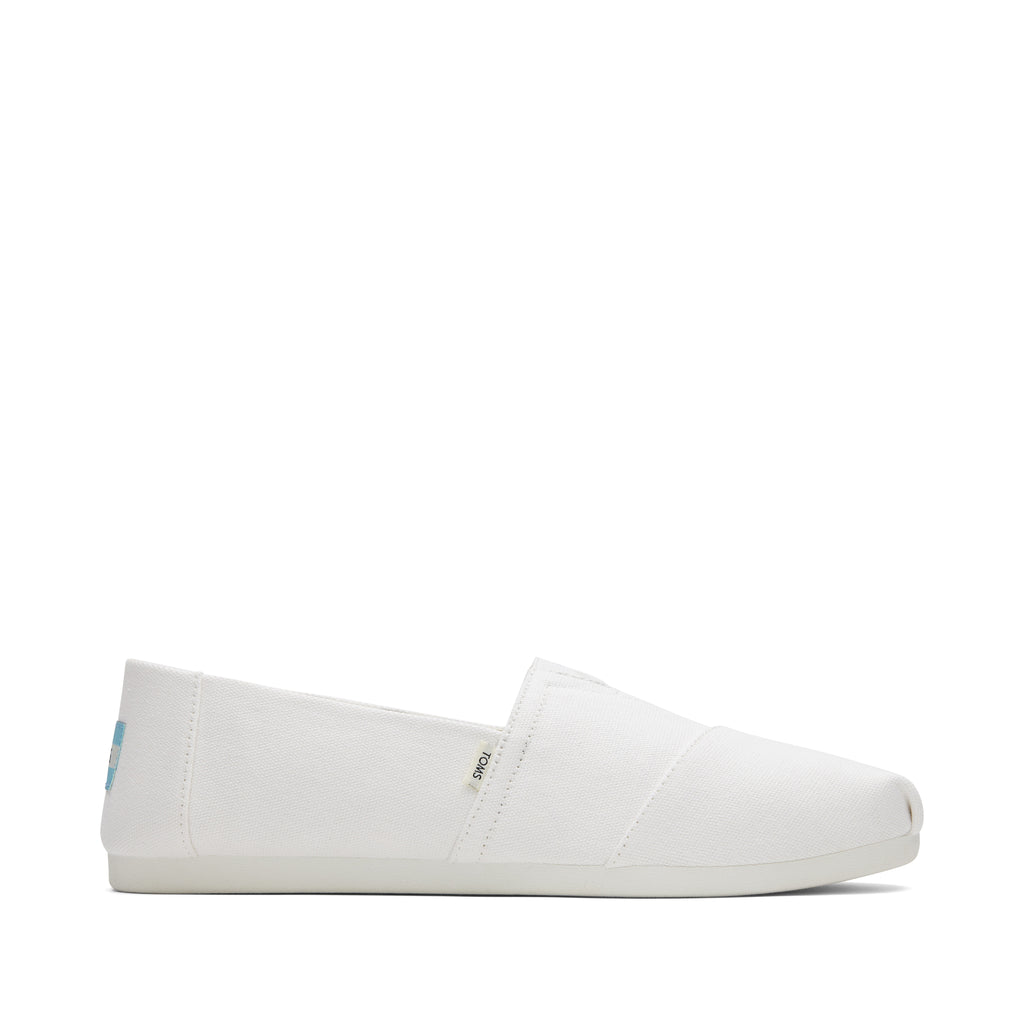 Alpargata White Recycled Cotton Canvas Side View