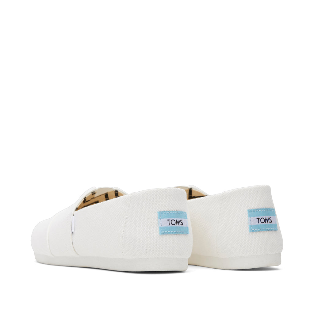 Alpargata White Recycled Cotton Canvas Back View