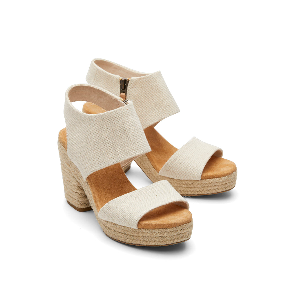 Majorca Rope Natural Platform Sandal Front View