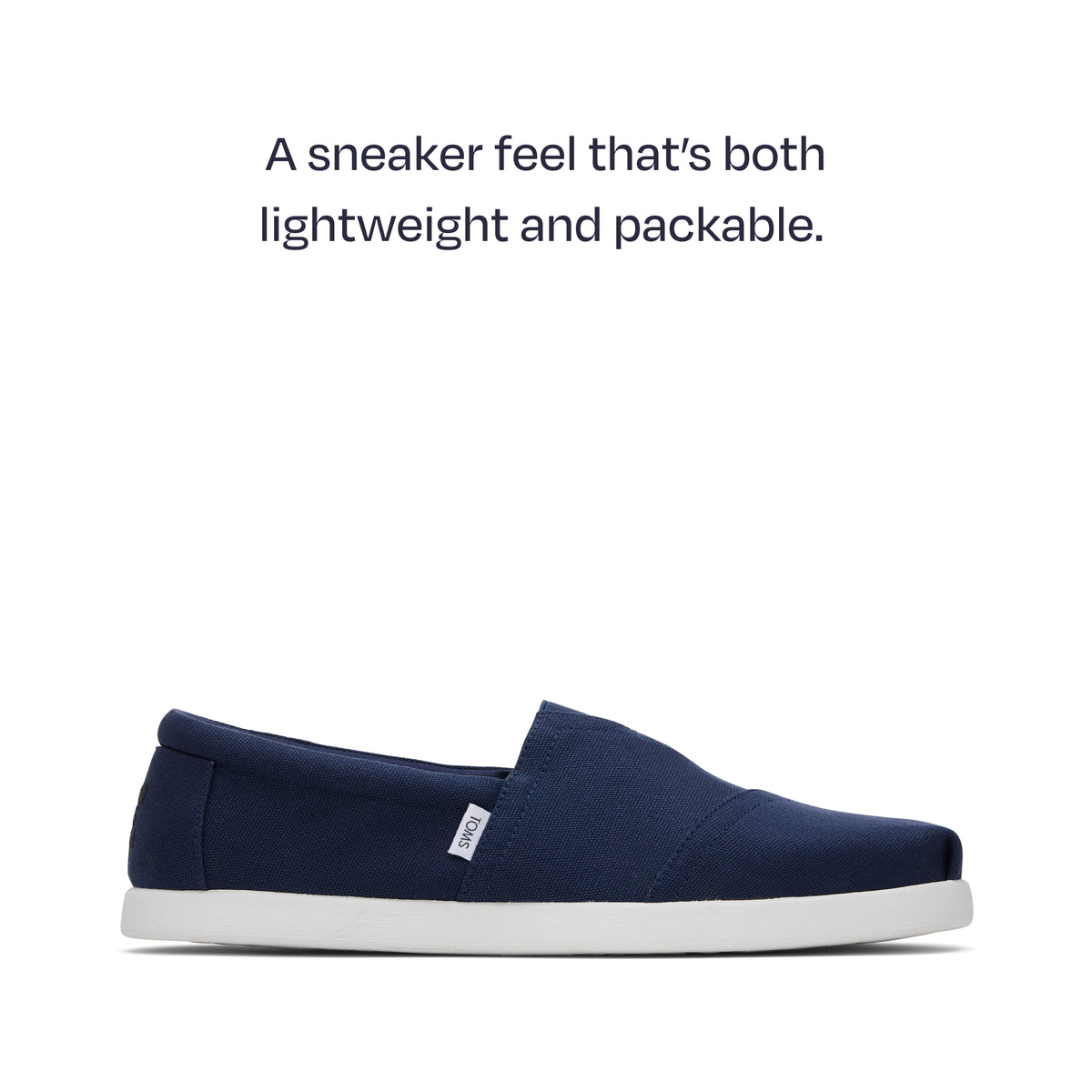 alp fwd side shot - a sneaker feel that's both lightweight and packable
