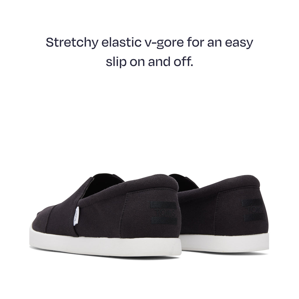 alp fwd back heel shot - stretchy elastic v gore for an easy slip on and off
