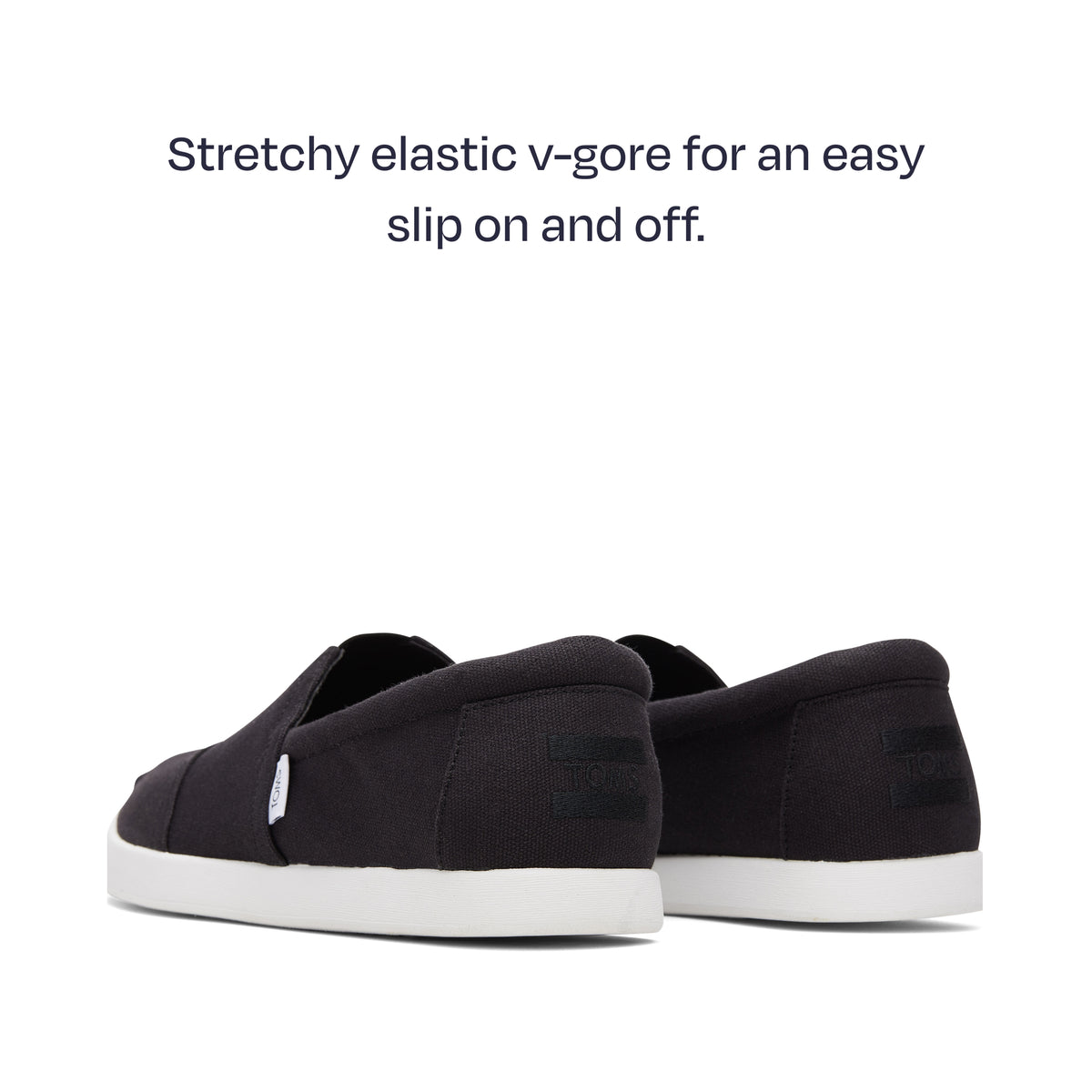 alp fwd back heel shot - stretchy elastic v gore for an easy slip on and off
