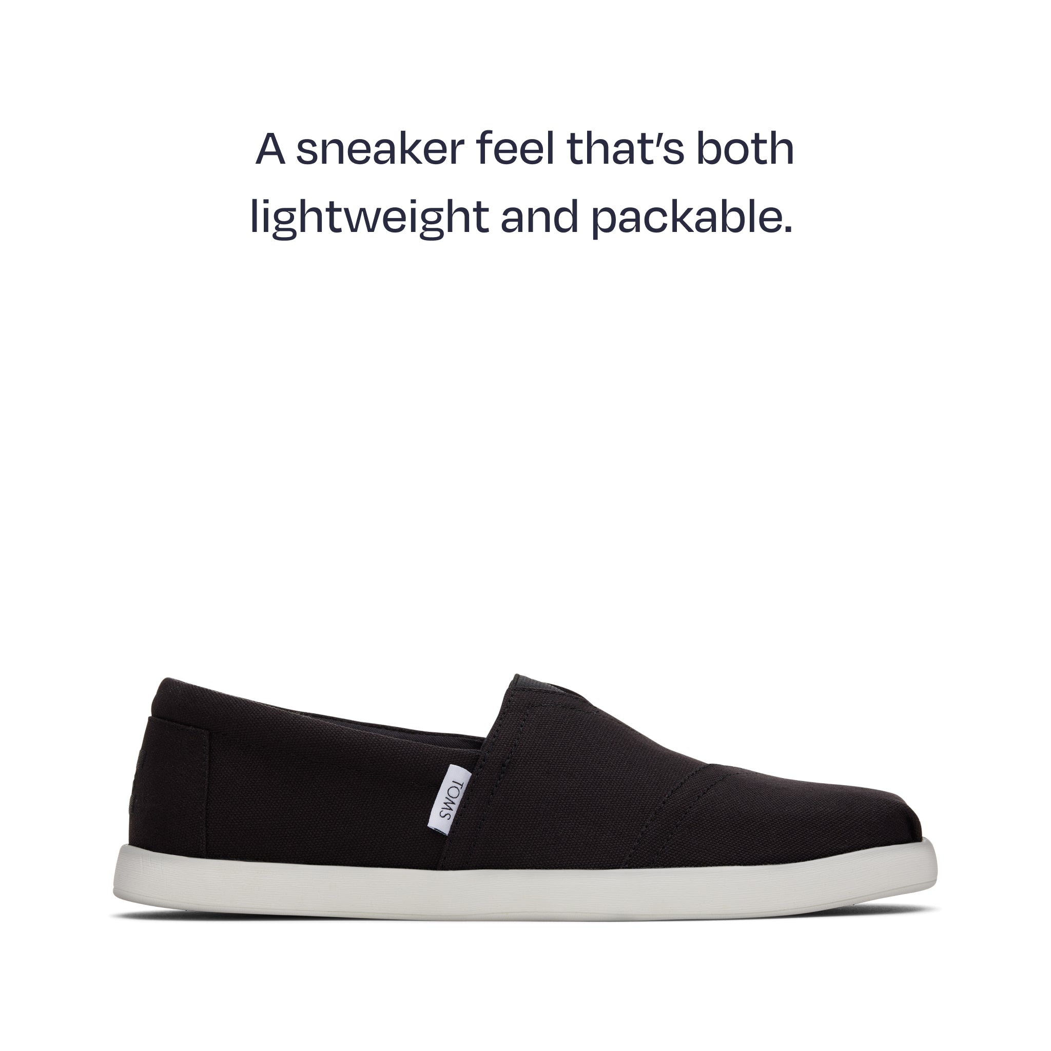 alp fwd side shot - a sneaker feel that's both lightweight and packable
