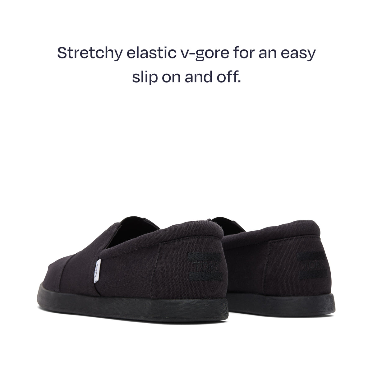 alp fwd back heel shot - stretchy elastic v gore for an easy slip on and off
