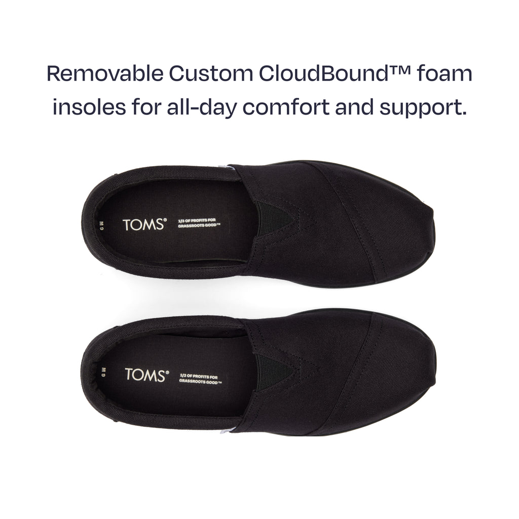 alp fwd top down detailed pair shot - features removable custom cloudbound foam insoles for all-day comfort and support
