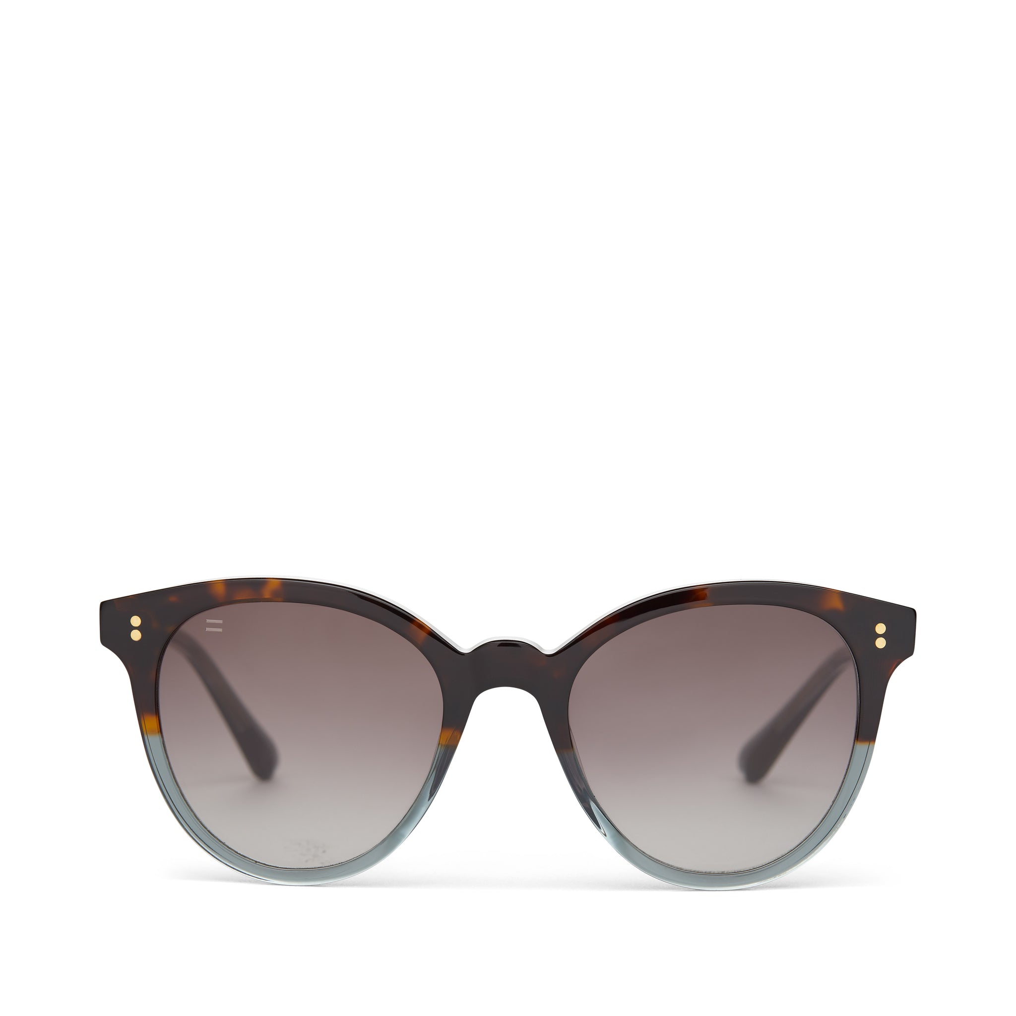 Aaryn Tortoise Ocean Grey Fade Handcrafted Sunglasses Front View