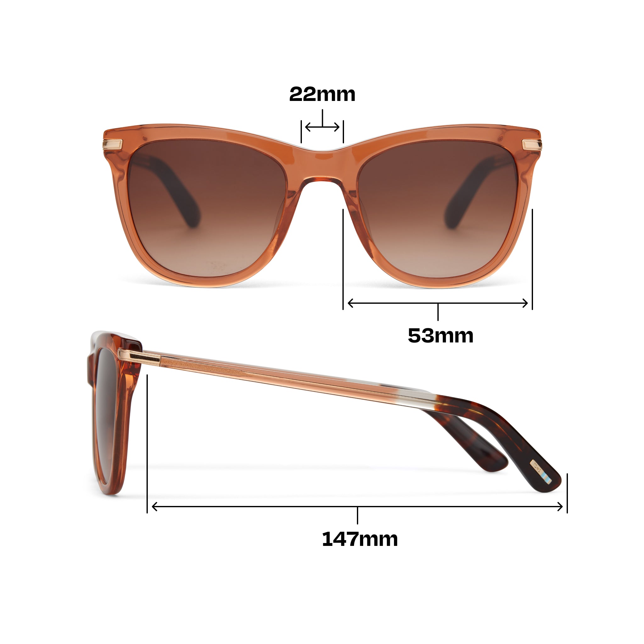 Victoria Terracotta Crystal Handcrafted Sunglasses