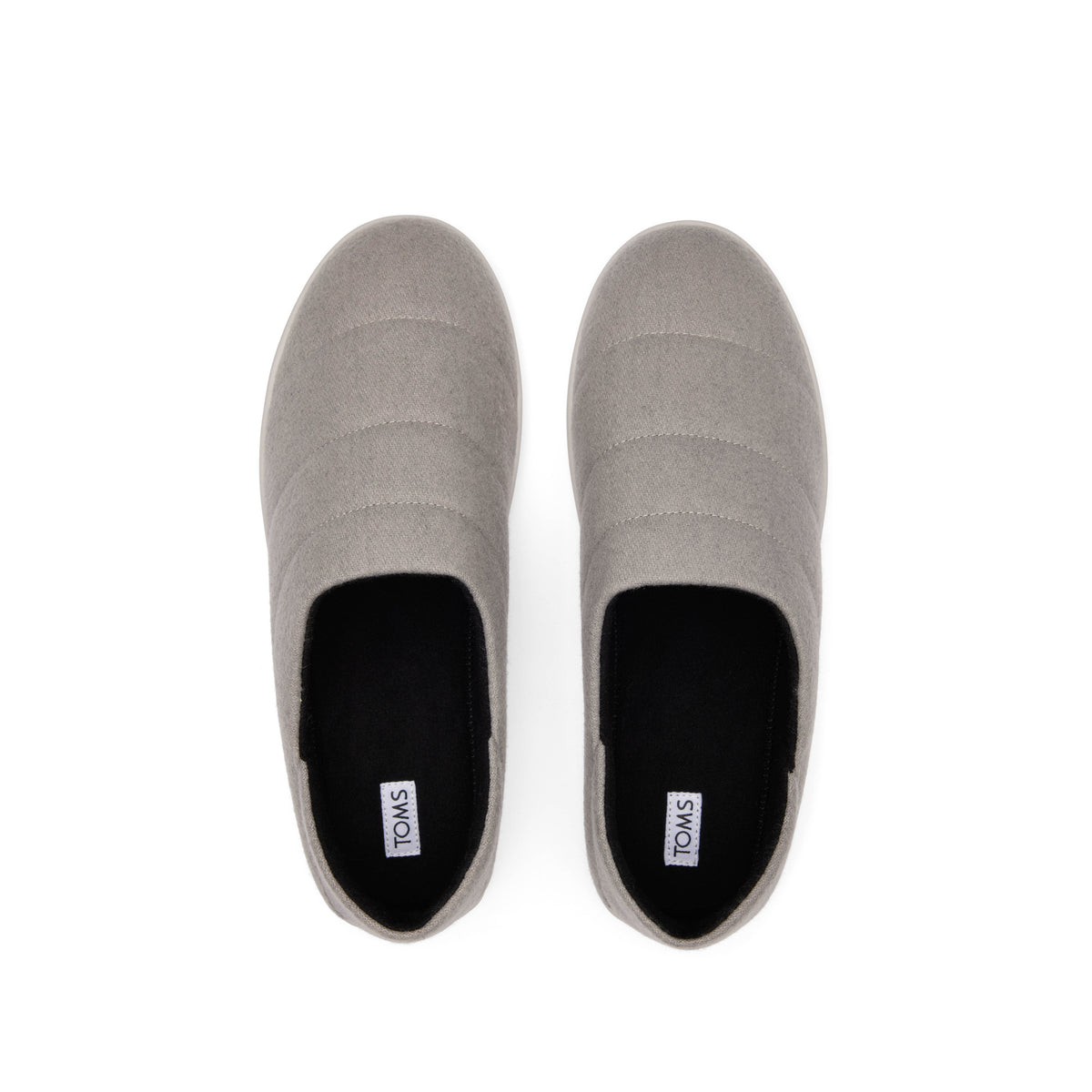 Ezra Grey Faux Fleece Convertible Slipper Top View