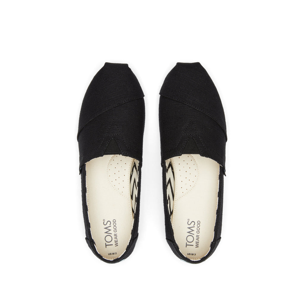 Alpargata All Black Heritage Canvas Top View