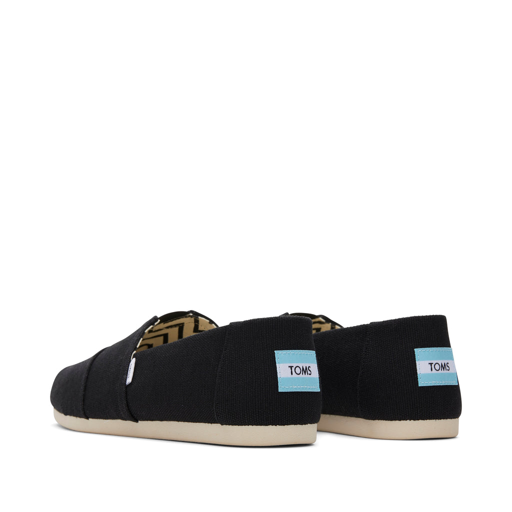 Alpargata Black Heritage Canvas Back View