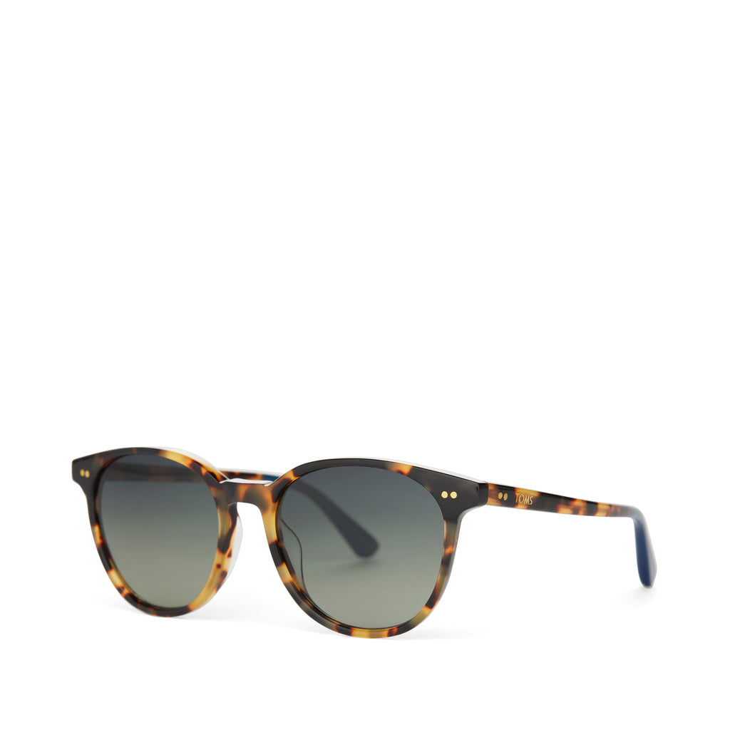Bellini Tortoise Spruce Polarized Handcrafted Sunglasses Side View