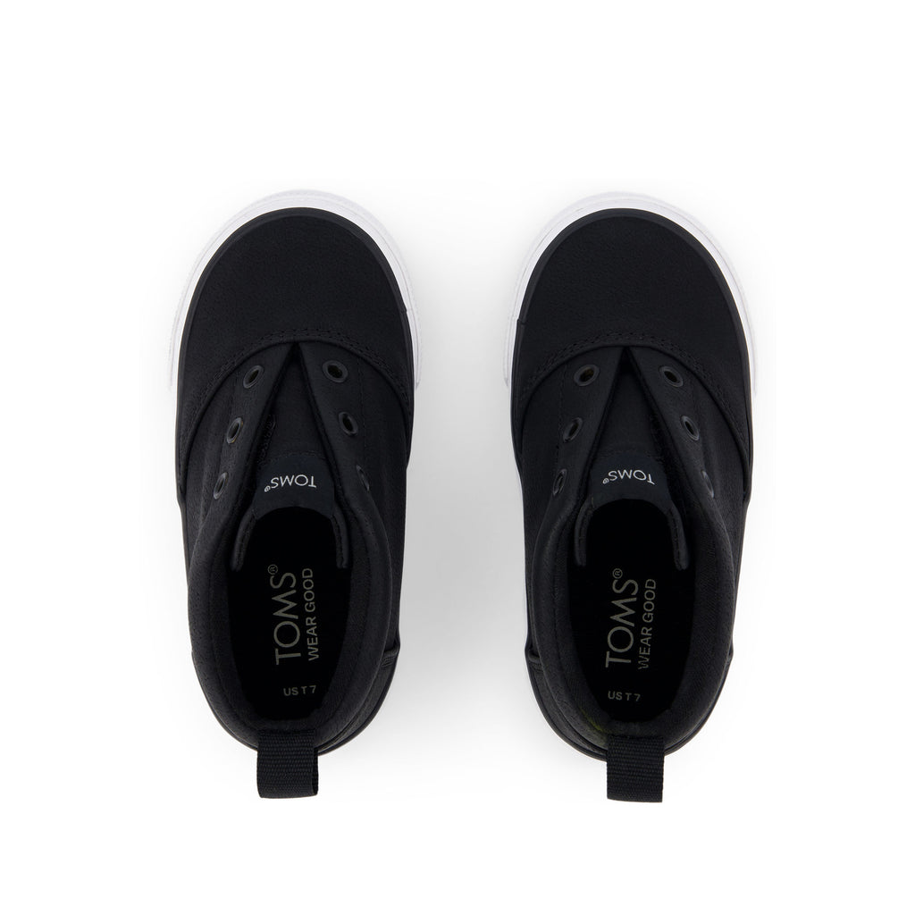 Fenix Mid Black Suede Toddler Sneaker Top View