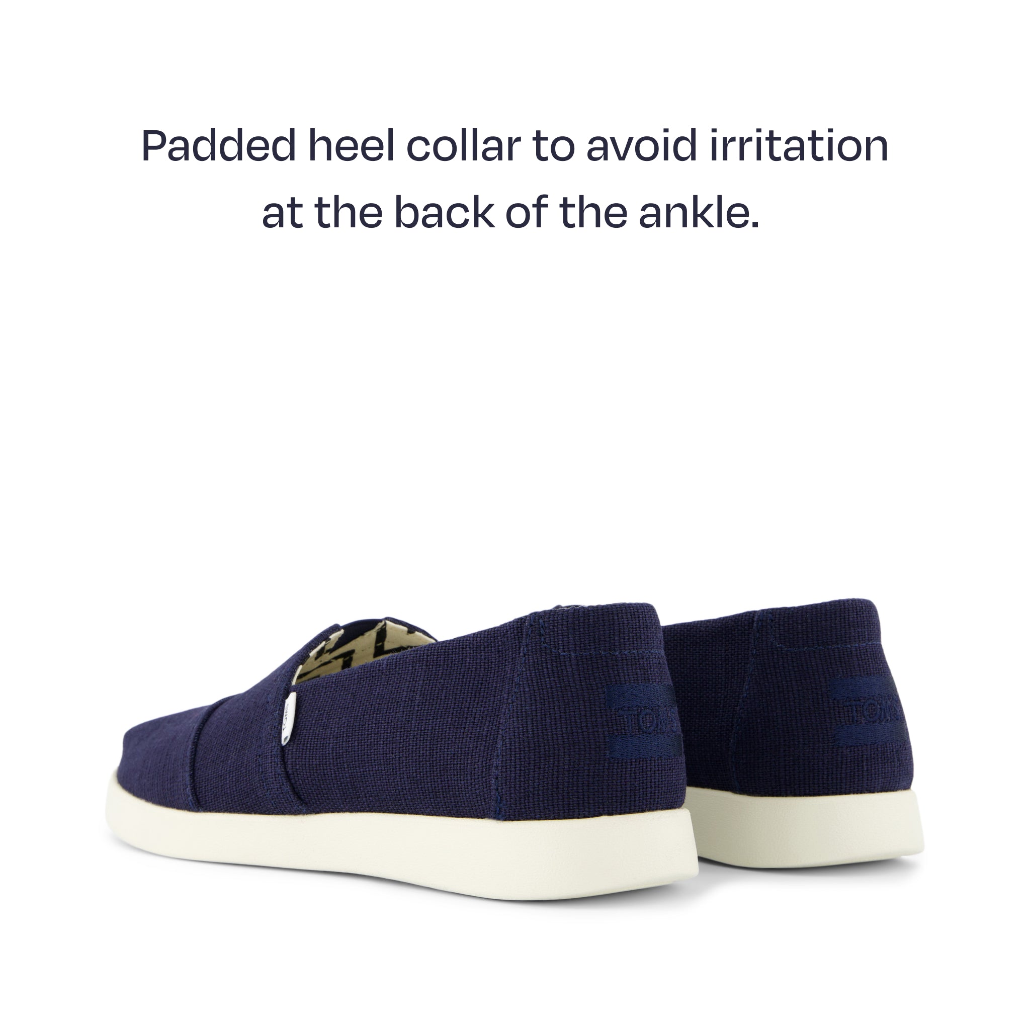 alpargata plus - padded hee collar to avoid irritation at the back of the ankle
