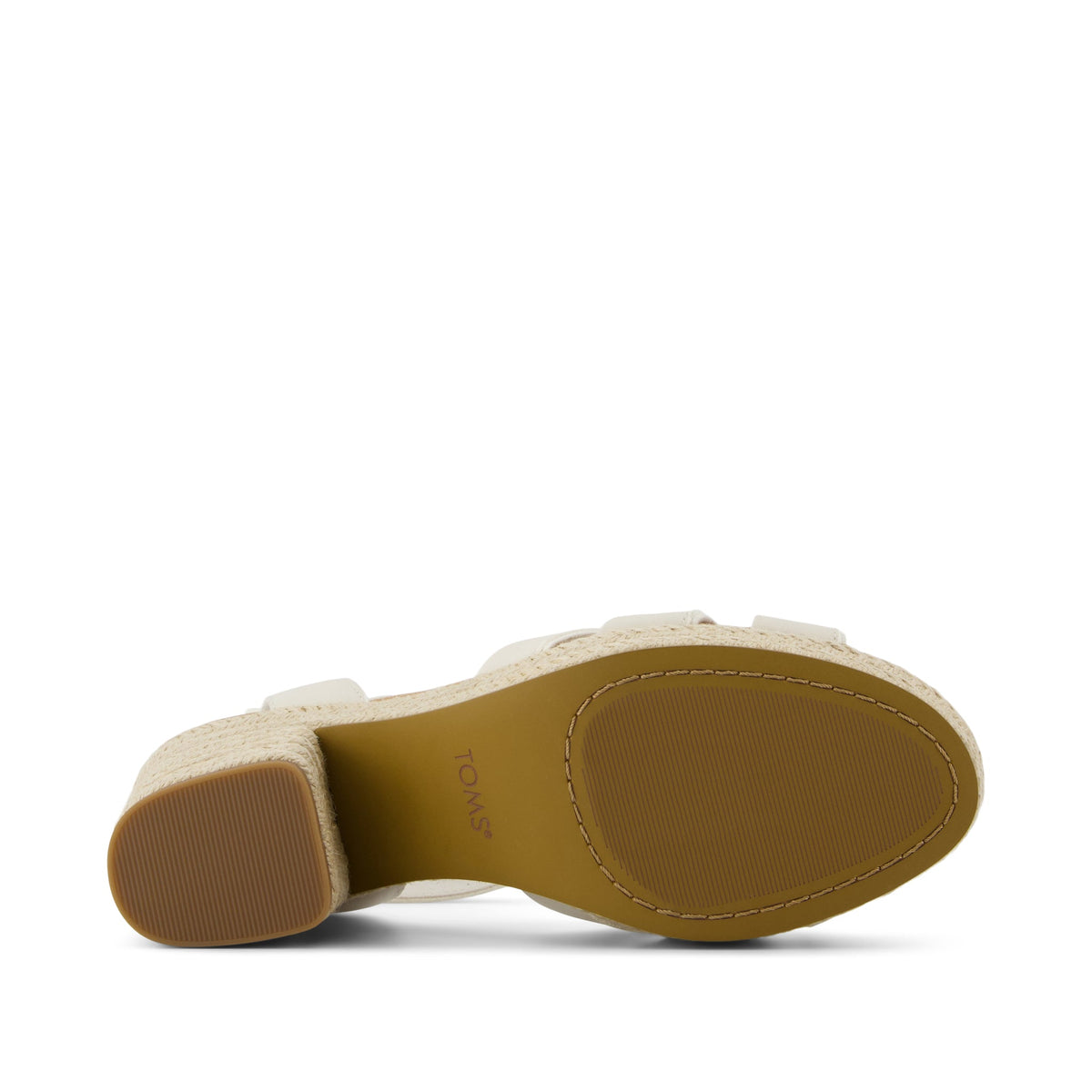Majorca Rope Strappy Platform Sandal - Light Sand Leather Bottom Sole View