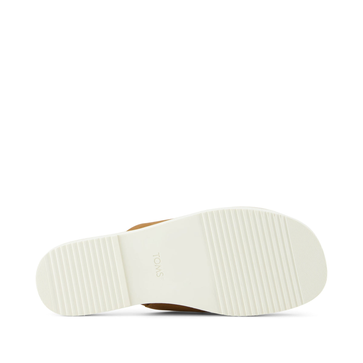 Mae Crossover Slide Sandal - Brown Sugar Leather Bottom Sole View