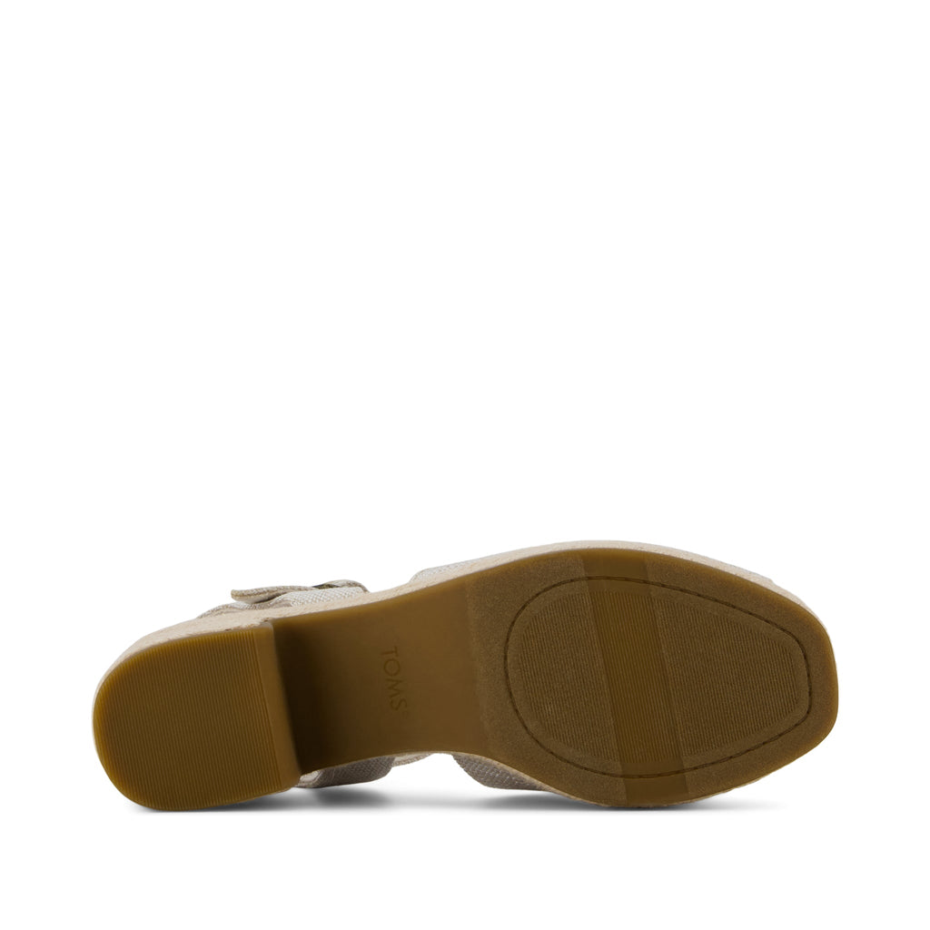 Isla Peep Toe Heeled Sandal - Natural Yarn Dye Bottom Sole View