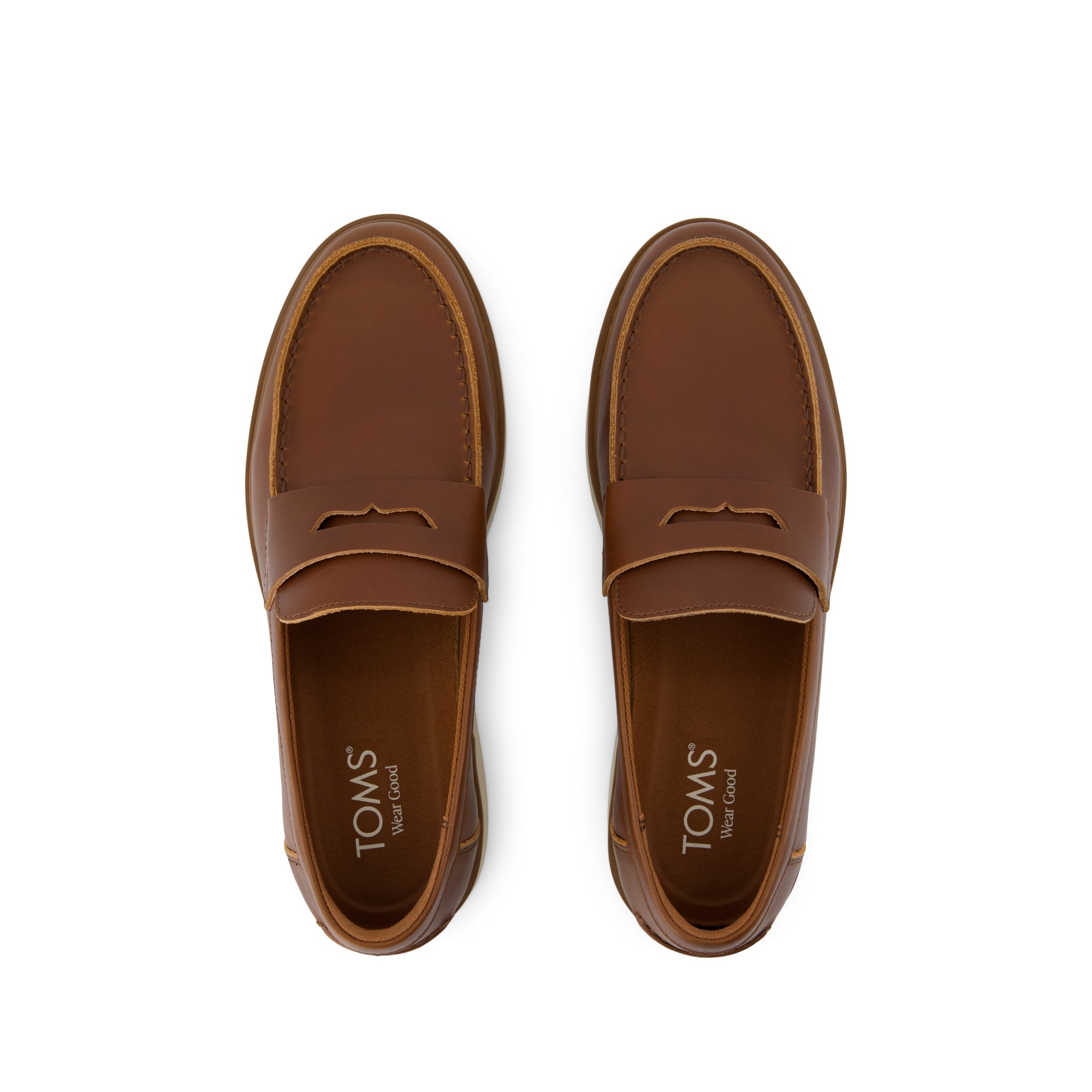 Navi TRVL LITE  Havana Loafer - Walnut Leather Top View