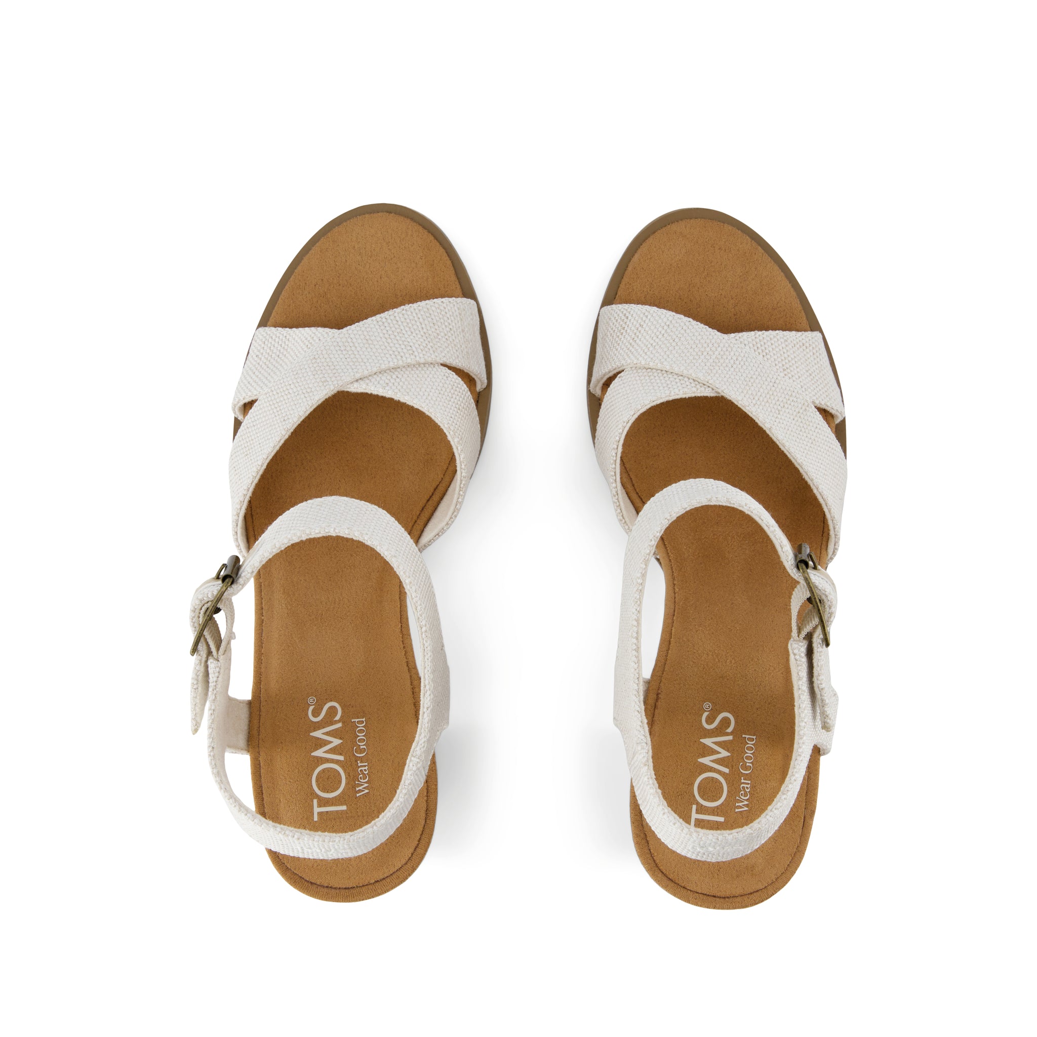 Majorca Strappy Heeled Sandal - Natural Yarn Dye Top View