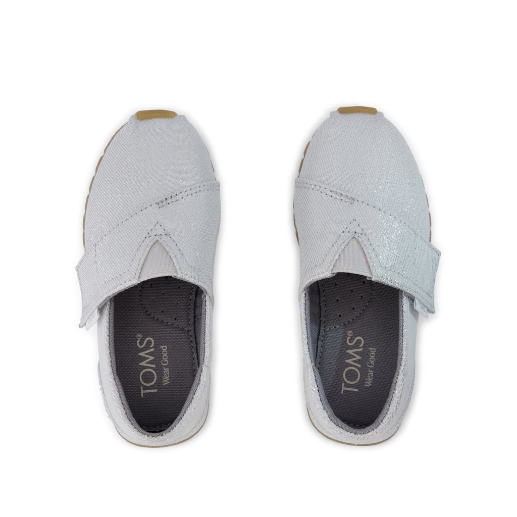 Resident Plus Toddler Sneaker - Silver Metallic Twill Top View