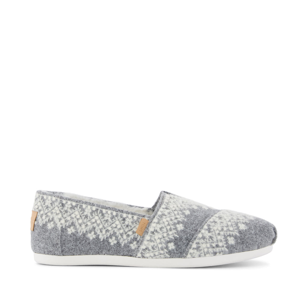 Alpargata Classic - Fuzzy Fair Isle Side View