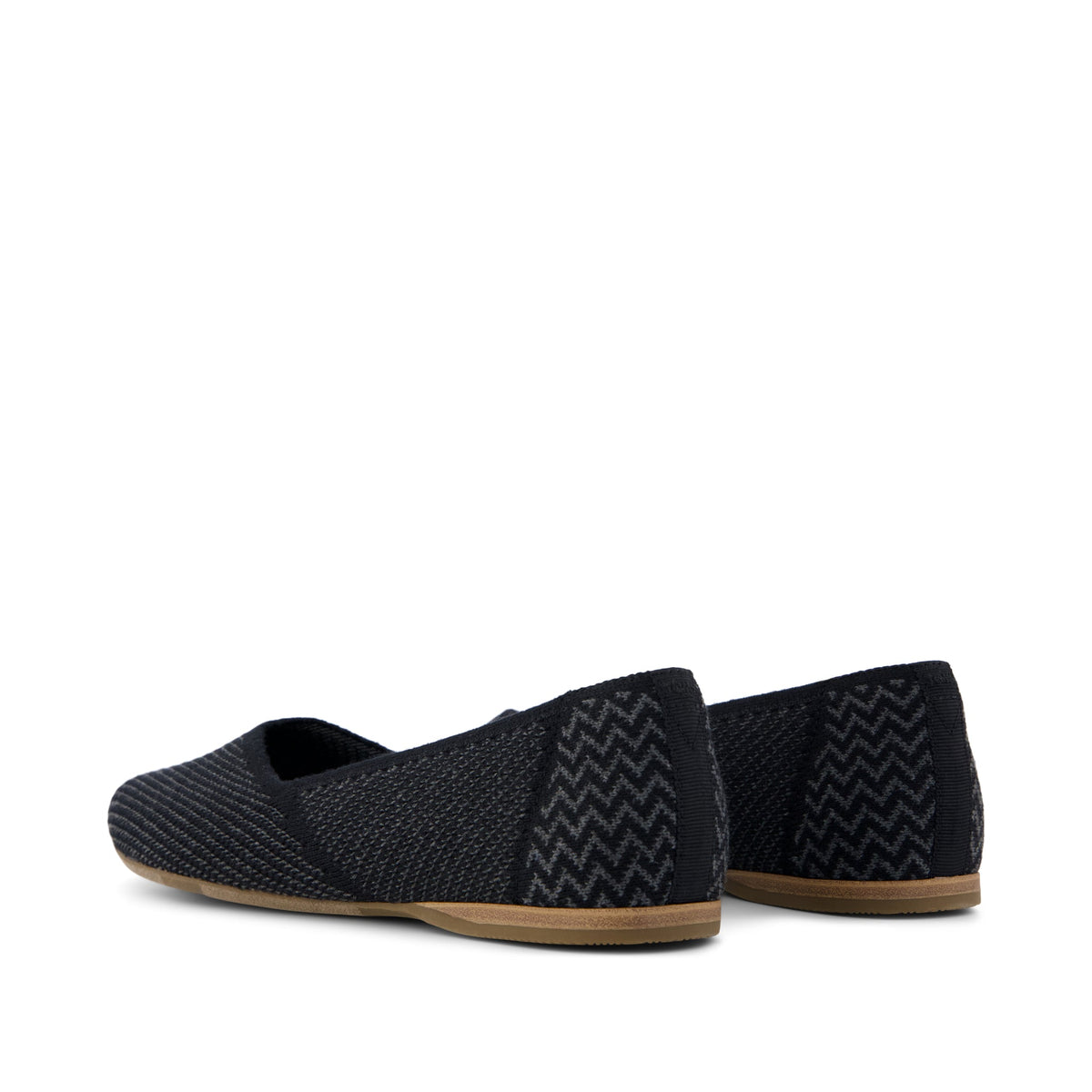 Gemma Flat - Black Engineered Knit Back View