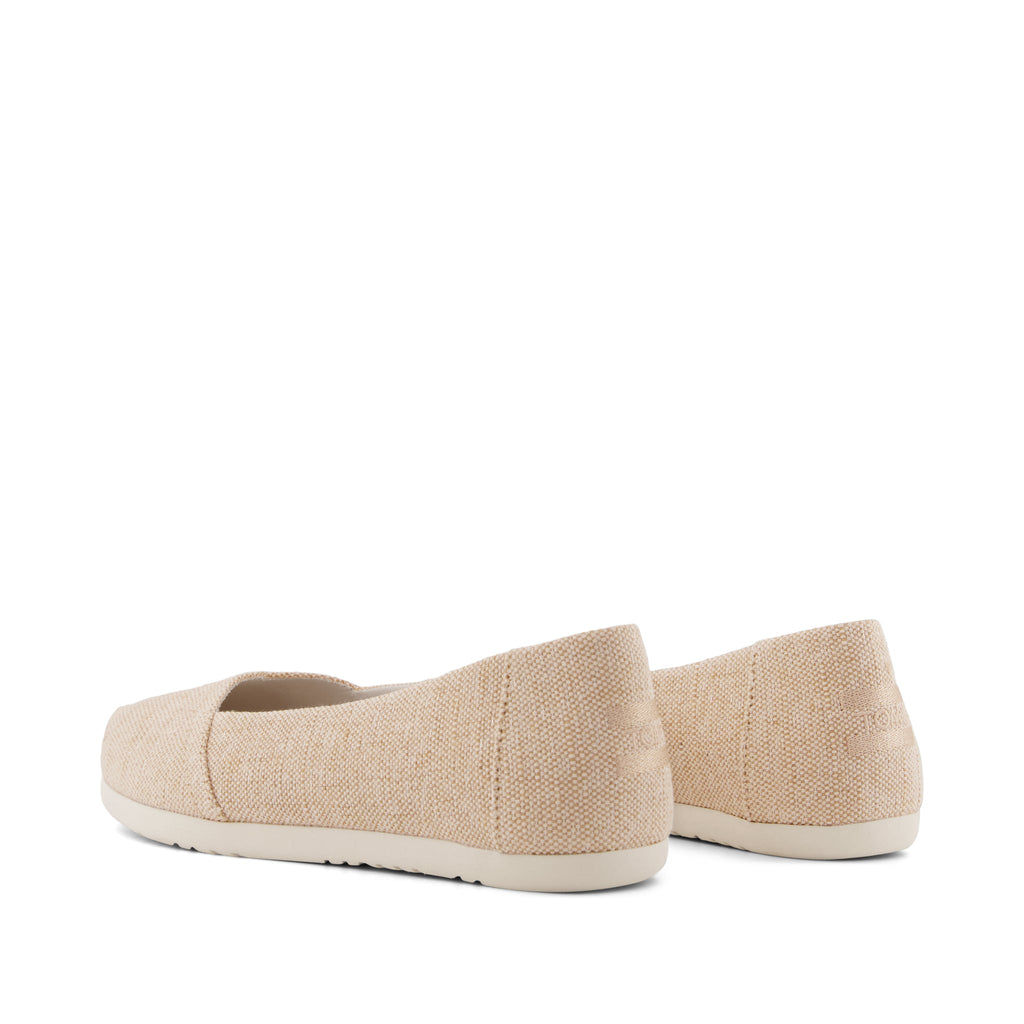 Alpargata Ballet Flat - Champagne Sparkle Woven Back View