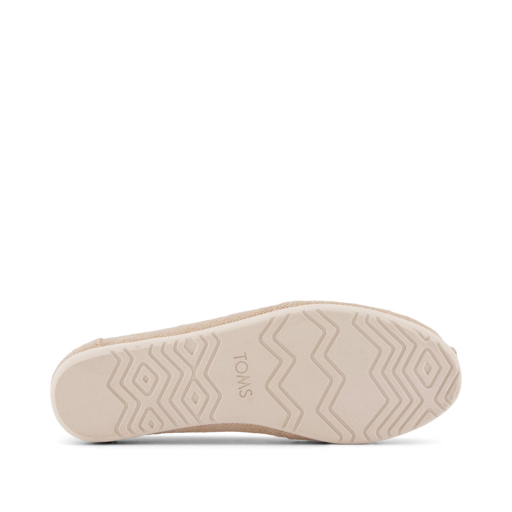 Alpargata Ballet Flat - Champagne Sparkle Woven Bottom Sole View