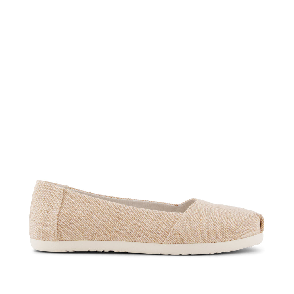 Alpargata Ballet Flat - Champagne Sparkle Woven Side View
