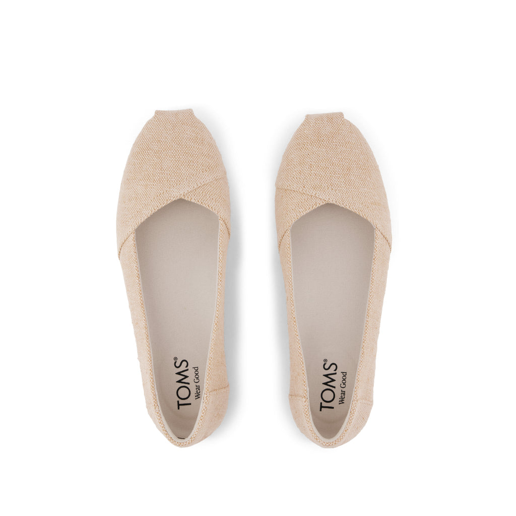Alpargata Ballet Flat - Champagne Sparkle Woven Top View