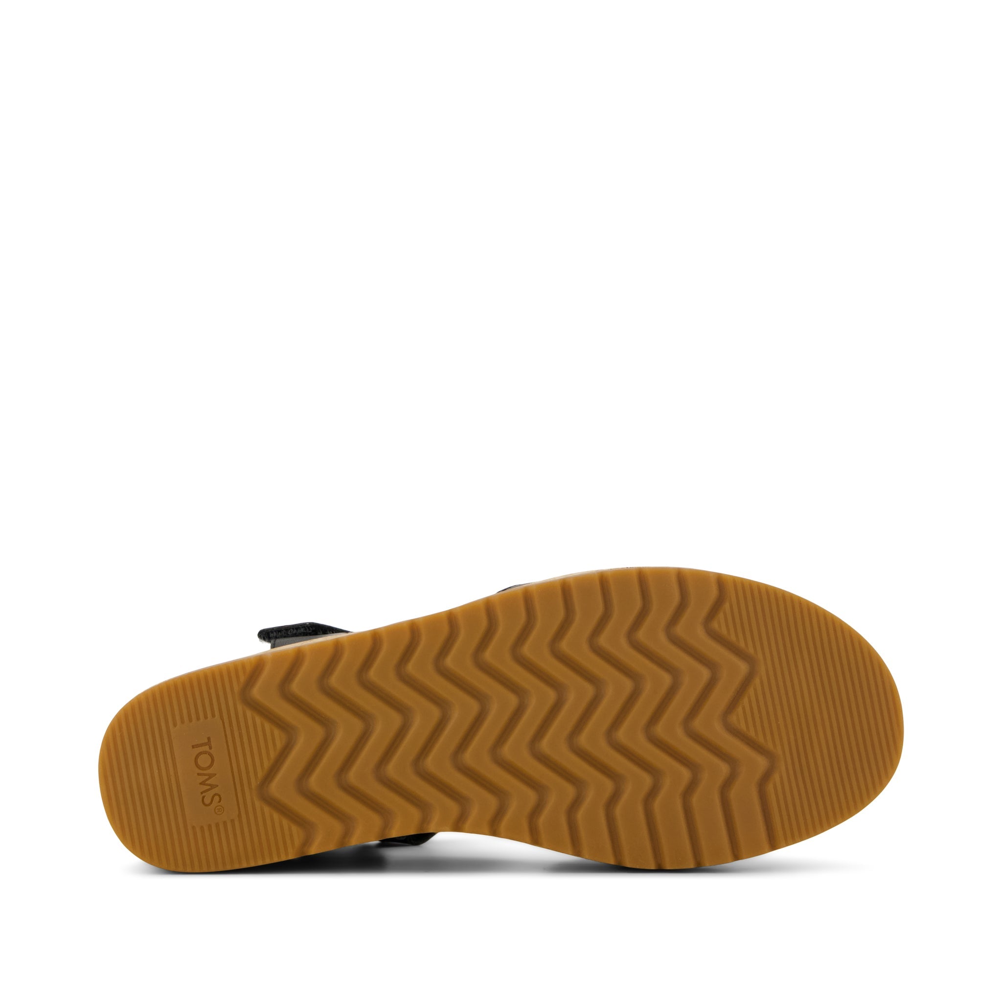 Alana Wedge Sandal - Black Leather Bottom Sole View