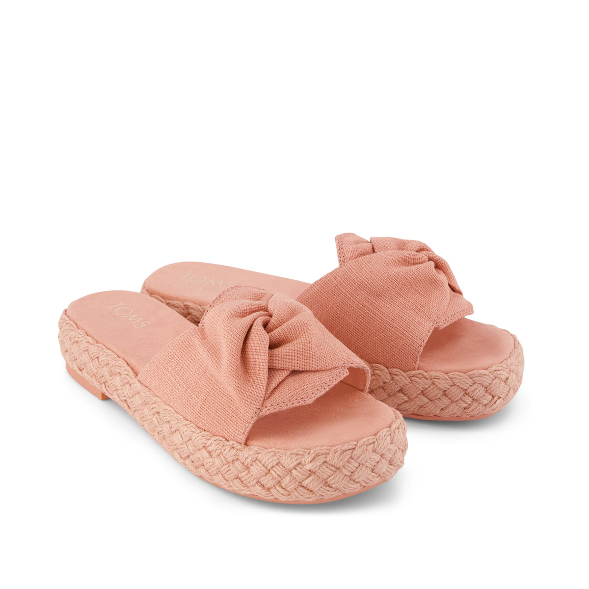 Abby Slide Flatform  Espadrille Sandal - Bloom Heritage Canvas Front View