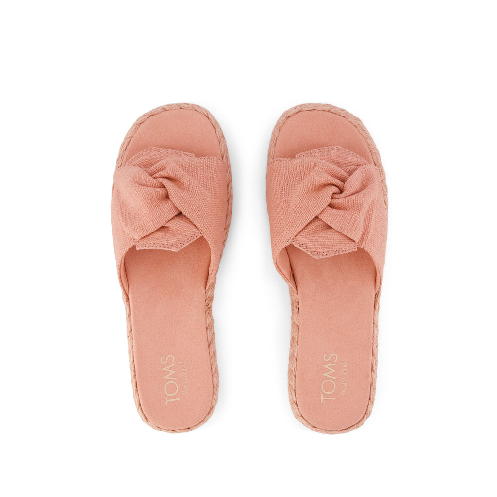 Abby Slide Flatform  Espadrille Sandal - Bloom Heritage Canvas Top View