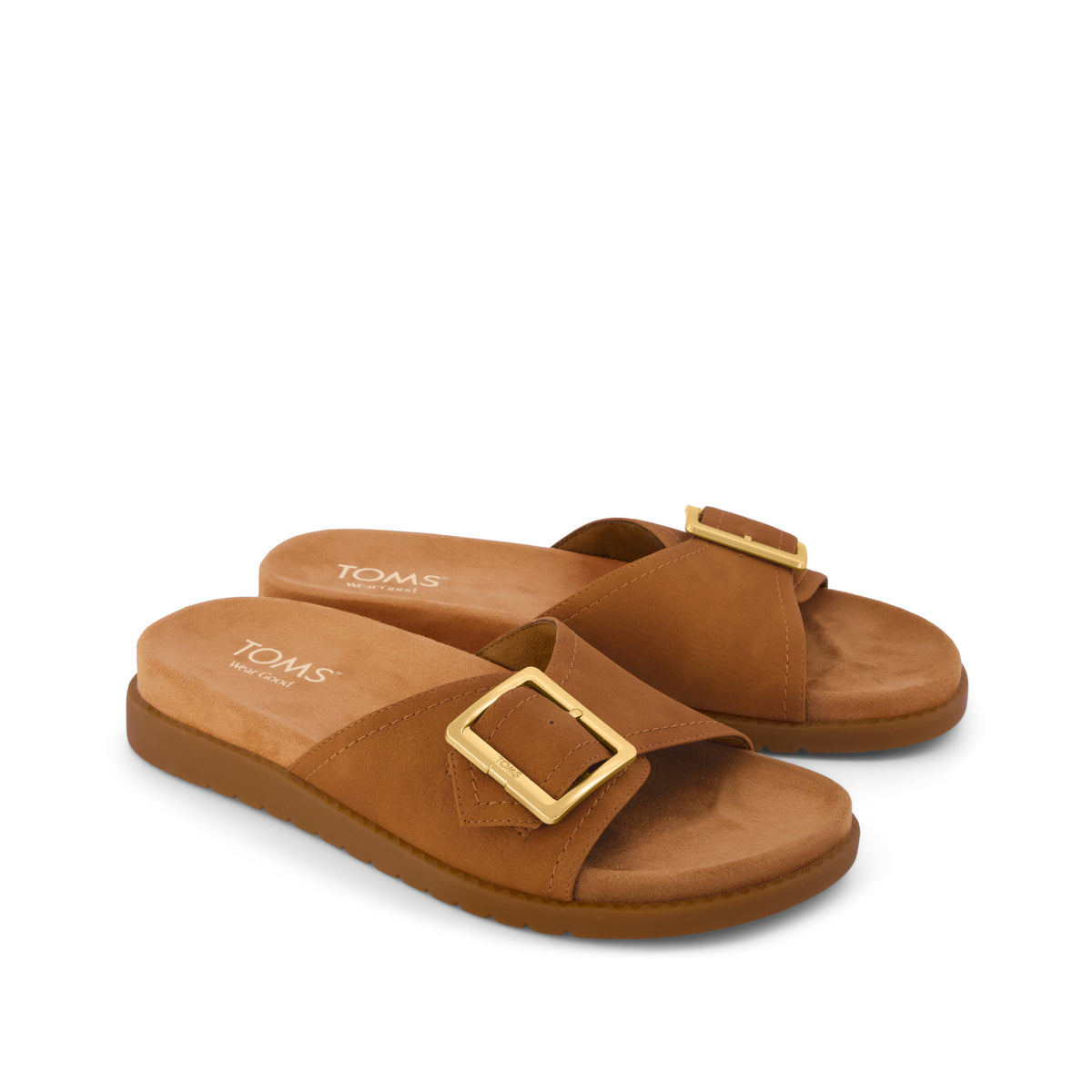 Marin Slide Sandal - Brown Sugar Nubuck Front View