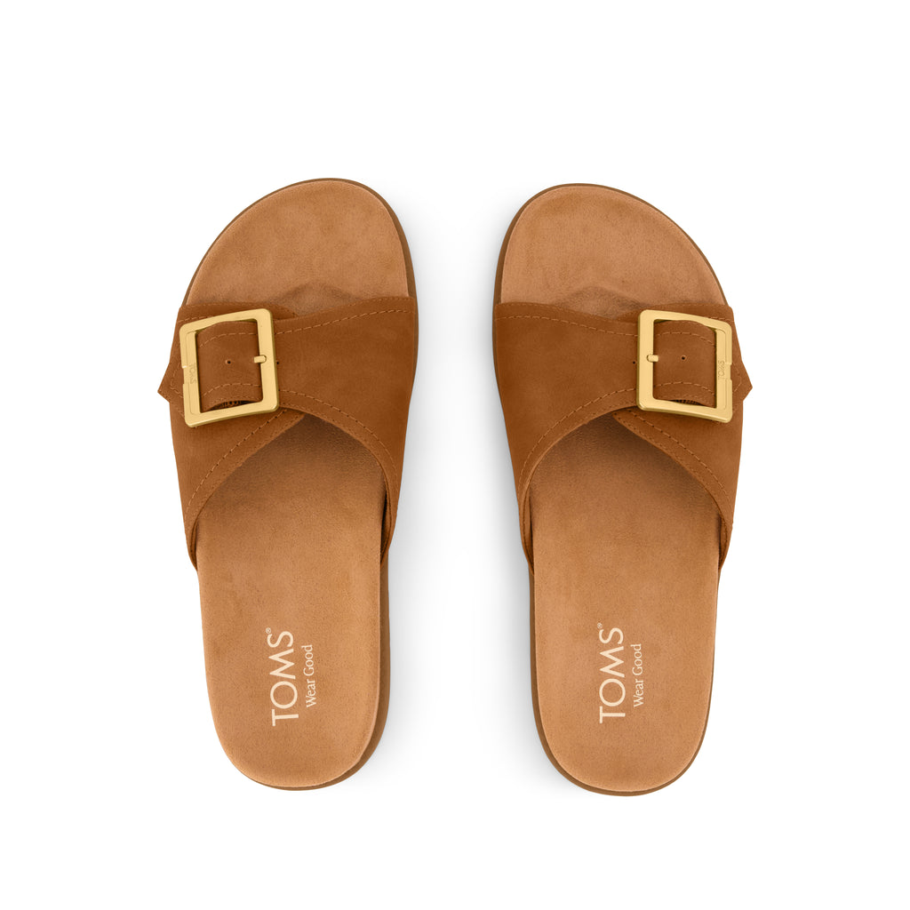 Marin Slide Sandal - Brown Sugar Nubuck Top View
