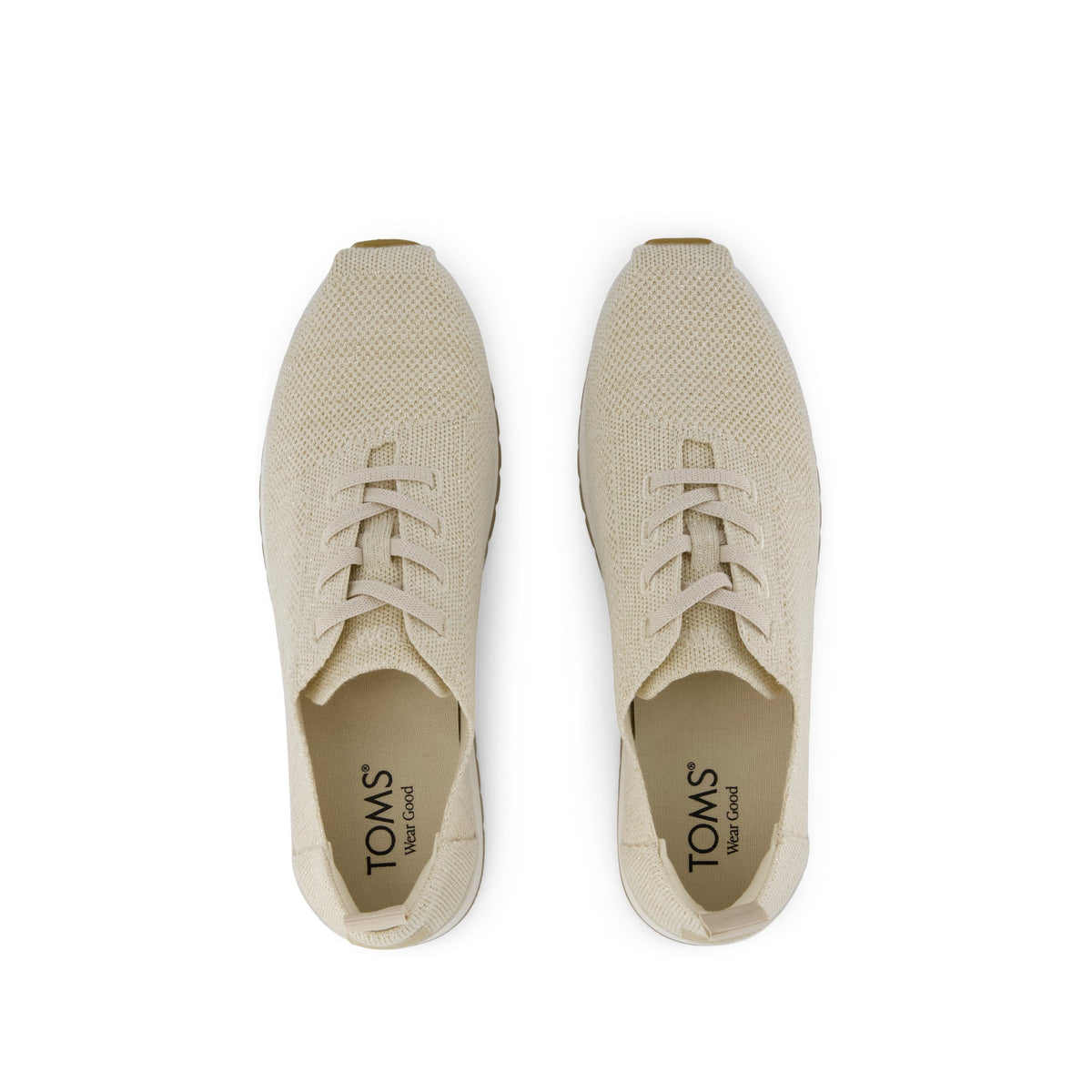 Resident Plus Lace-Up - Natural Metallic Knit Top View