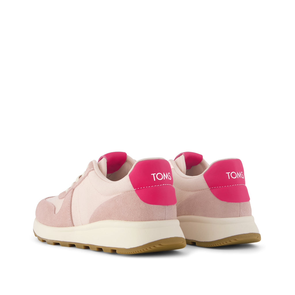 TRVL LITE Retro Runner Sneaker - Water Repellent Pale Rose Back View