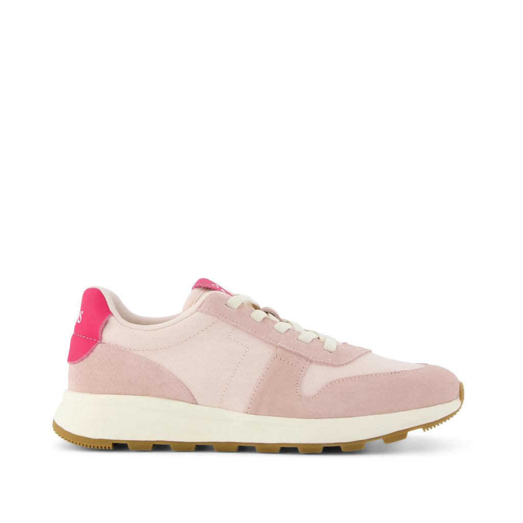 TRVL LITE Retro Runner Sneaker - Water Repellent Pale Rose Side View