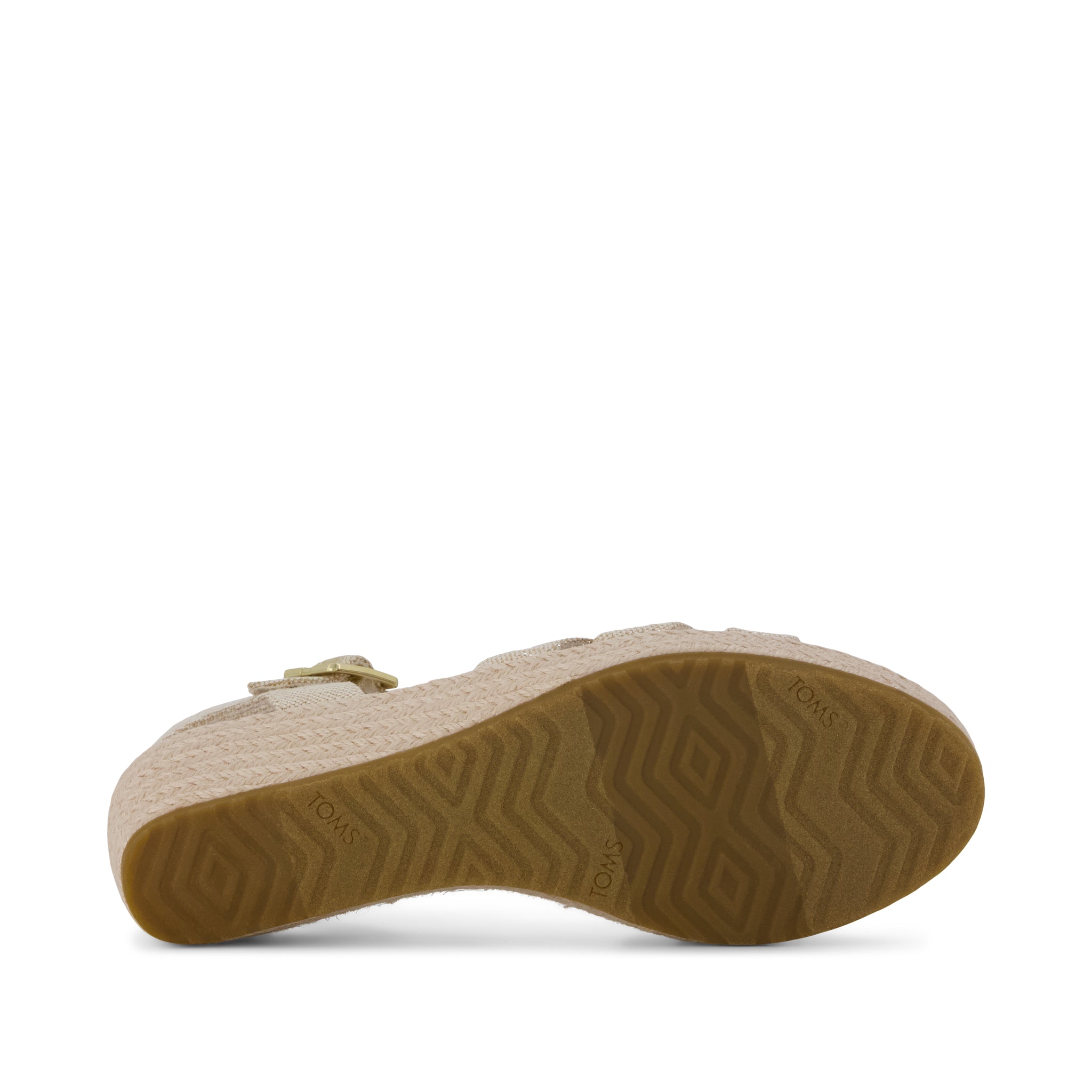 Julia Wedge Sandal - Champagne Sparkle Bottom Sole View