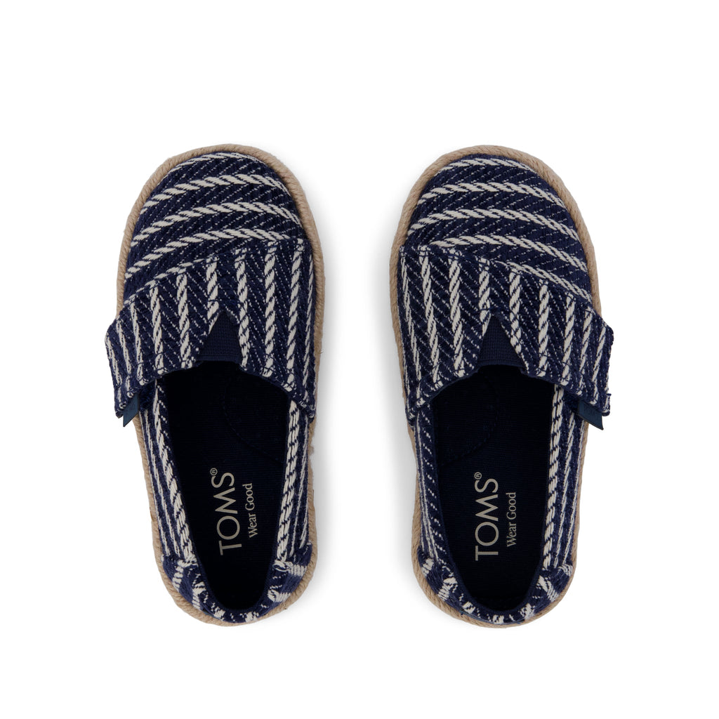 Alpargata Rope 2.0 Toddler Espadrille - Navy Stripes Top View