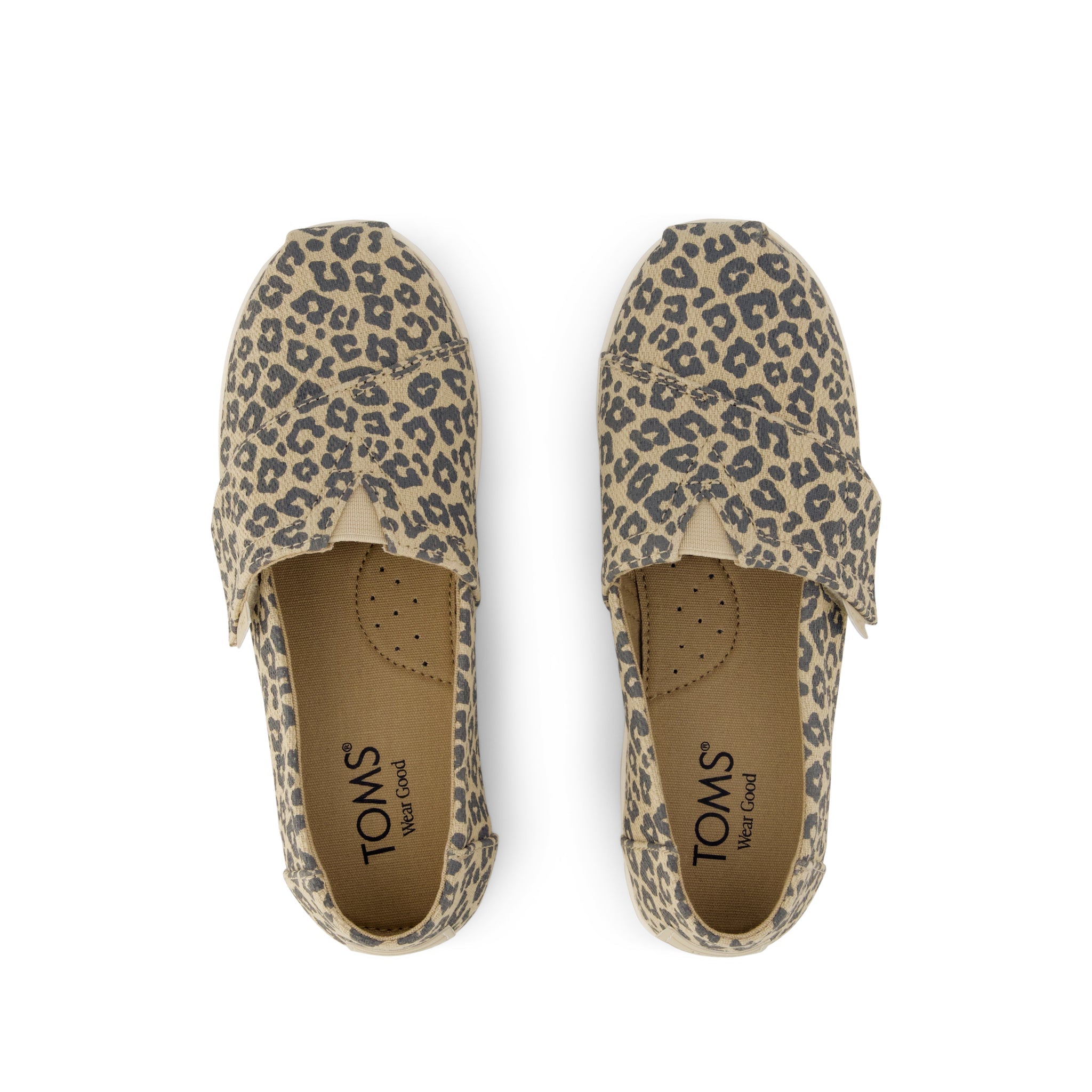Alpargata Classic Kids Shoe - Natural Leopard Print Top View