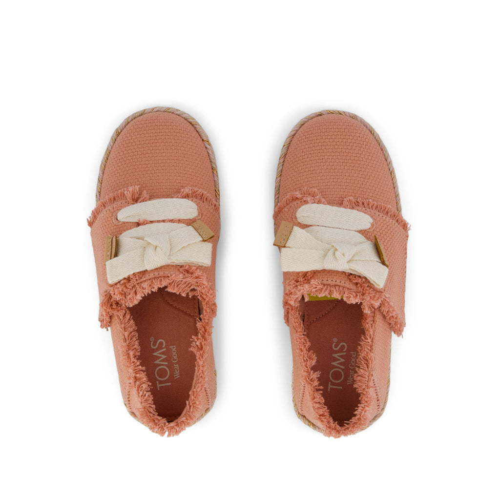 Carolina Lace-Up Kids Espadrille - Bloom Fray Top View