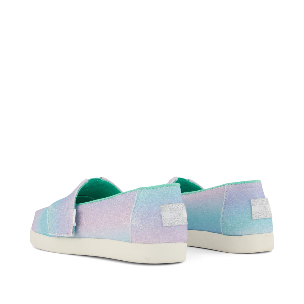 Alpargata Classic Kids Shoe - Ombre Glitter Back View