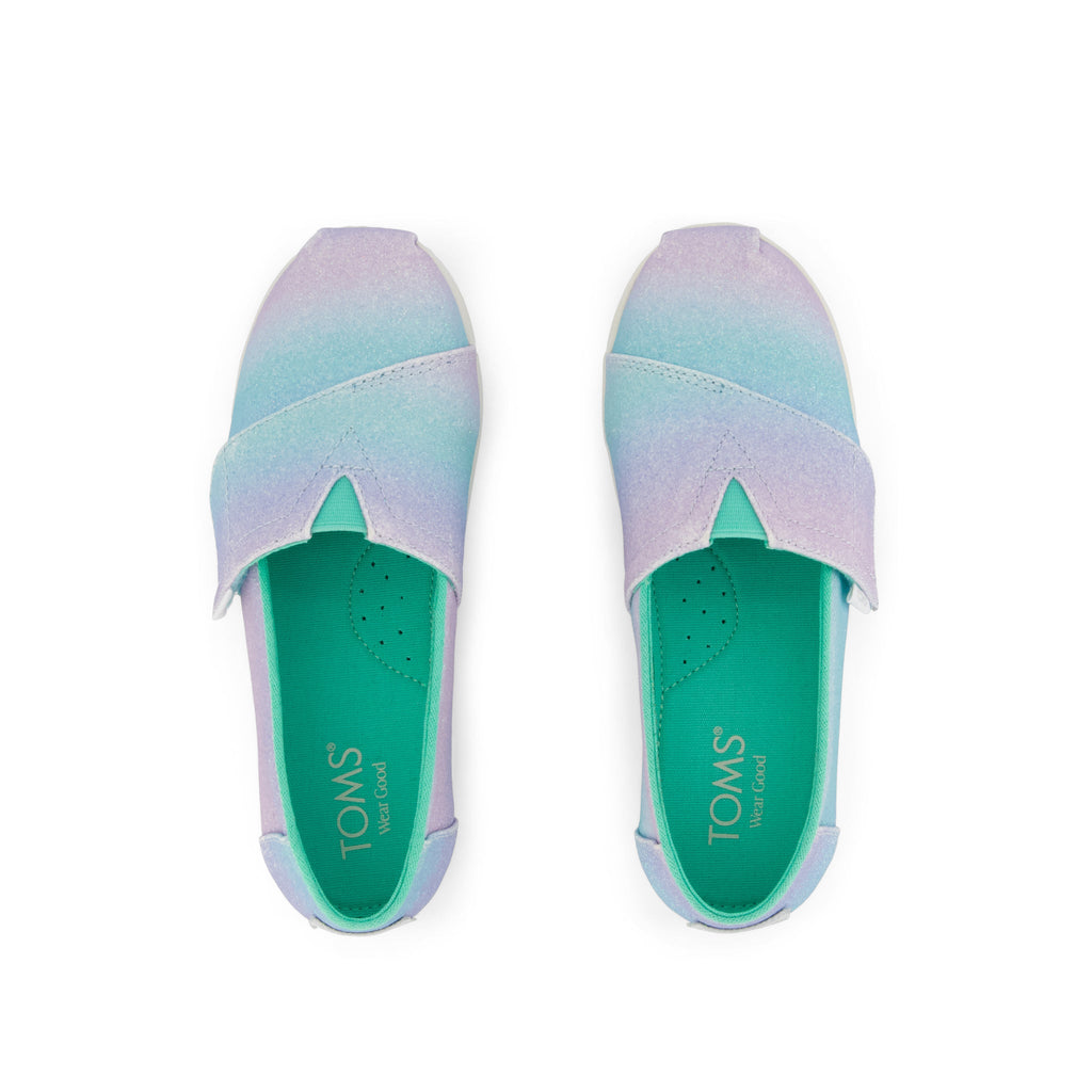 Alpargata Classic Kids Shoe - Ombre Glitter Top View