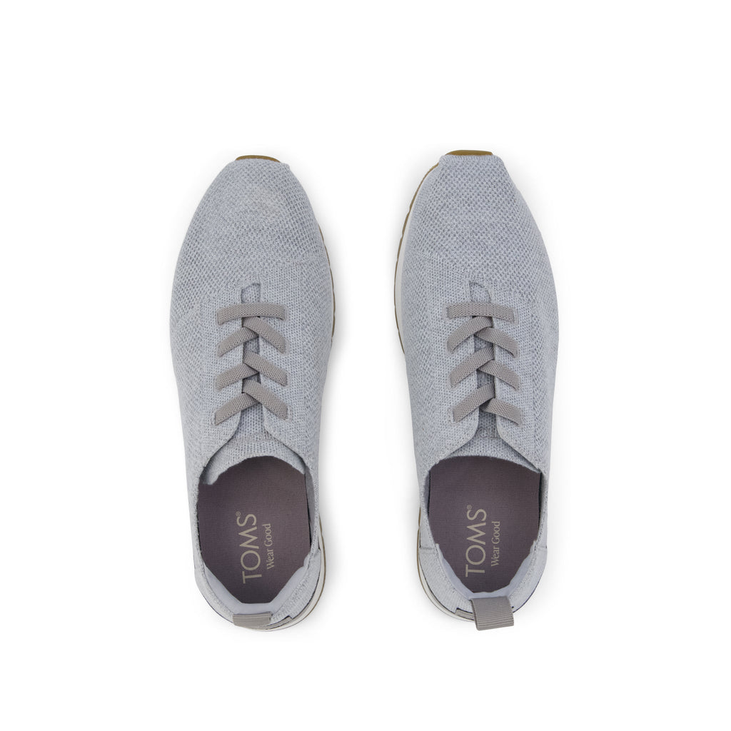Resident Plus Lace-Up - Grey Knit Top View