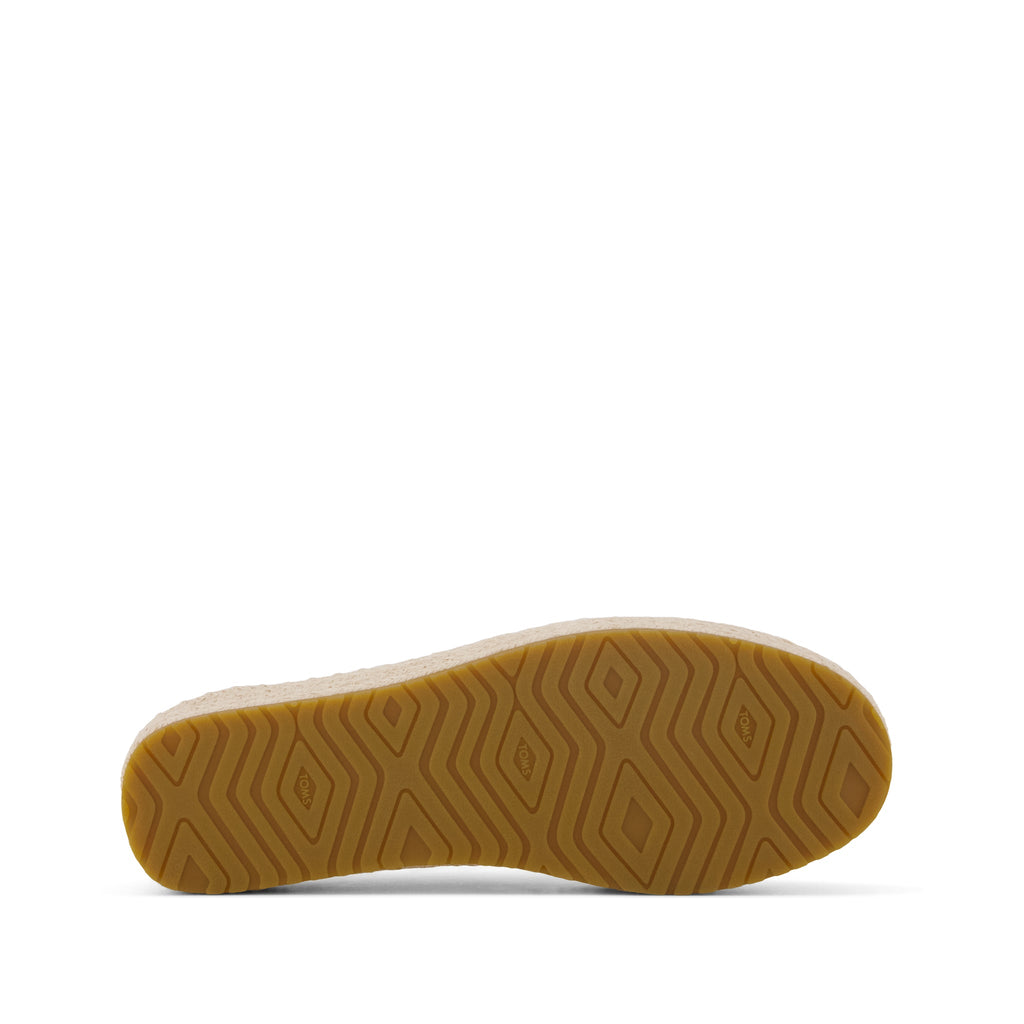Valencia Lace-Up Platform Espadrille - Egret Floral Crochet Bottom Sole View