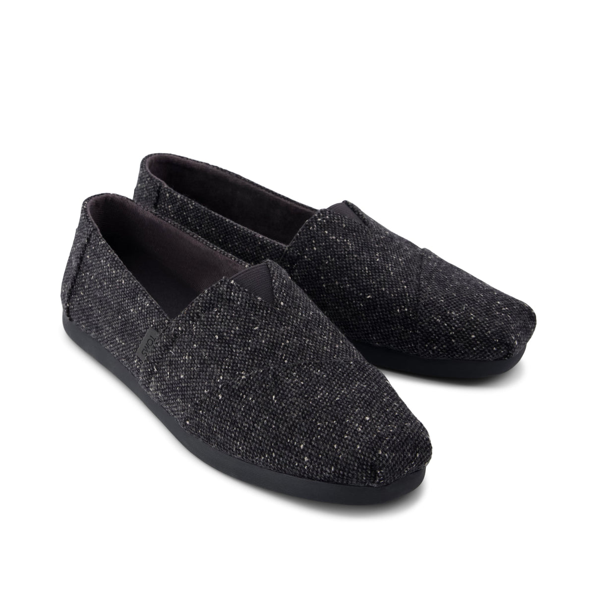 Alpargata Classic - Black Flecked Tweed Front View