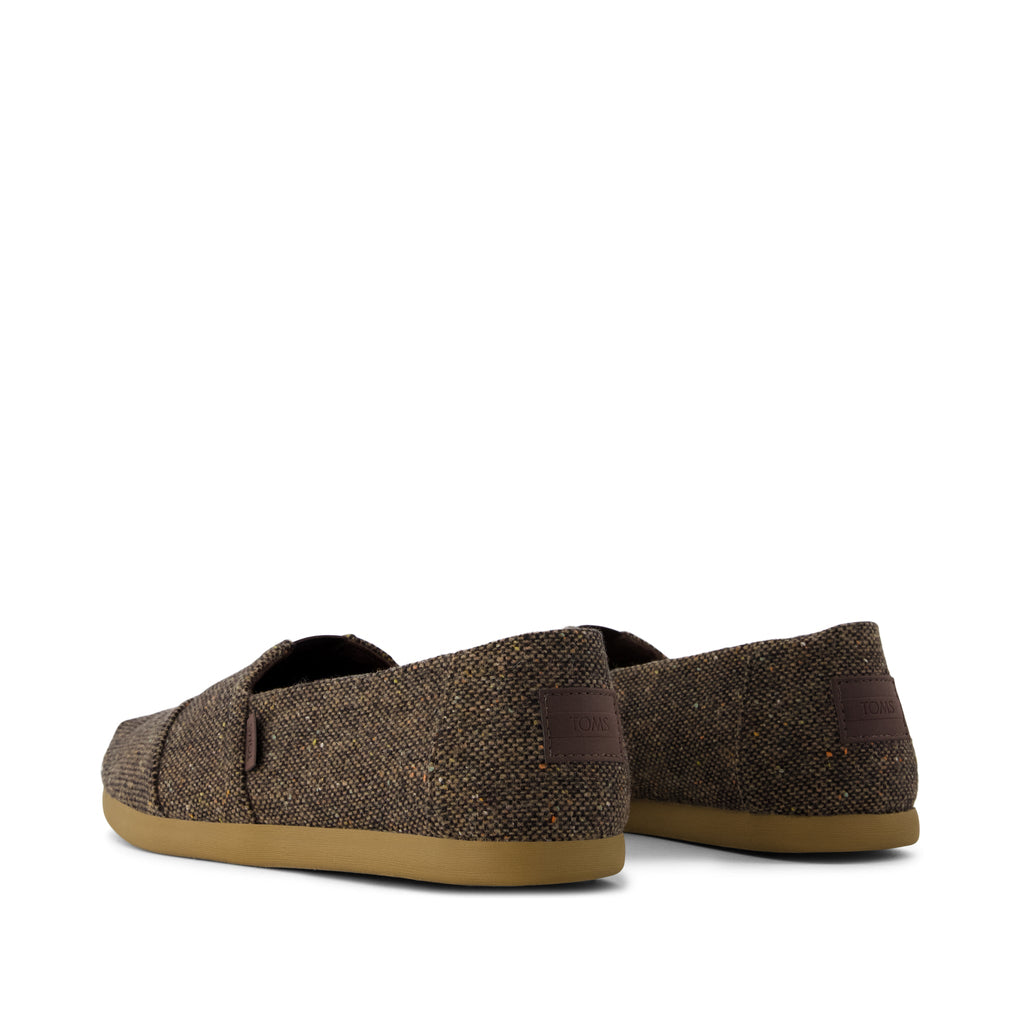 Alpargata Classic - Chocolate Brown Flecked Tweed Back View