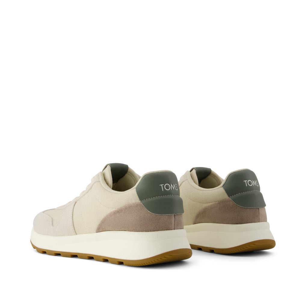 TRVL LITE Retro Runner Sneaker - Fog  Back View